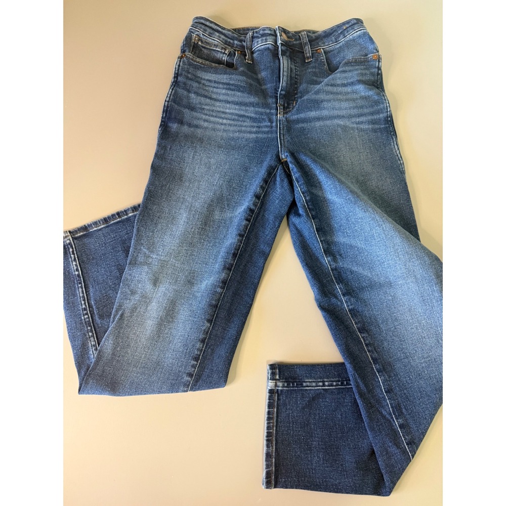Madewell Curvy Stovepipe Jeans Size 29 High Rise Straight Leg Blue Denim CKP4799